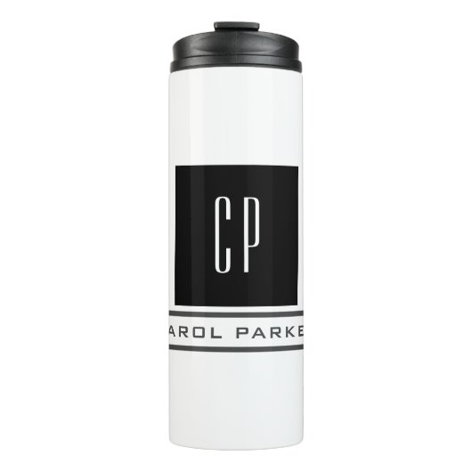 Bouteilles Isothermes Monogramme moderne Professional Plain Nom simple (Devant)