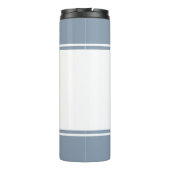 Bouteilles Isothermes Monogramme moderne Script Dusty Blue (Dos)