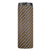 Bouteilles Isothermes Monogramme Motif à rayures rose, noir et or (Dos)
