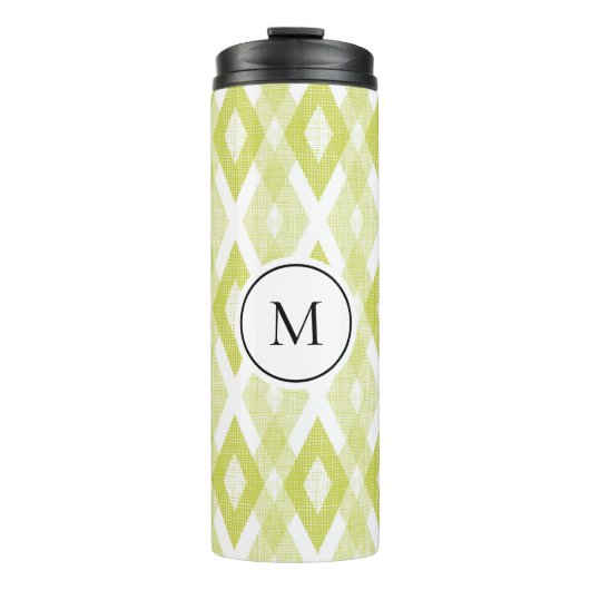 Bouteilles Isothermes Monogramme Motif Rustique Chartreuse Ikat (Devant)
