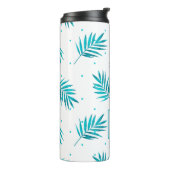 Bouteilles Isothermes Monogramme motif turquoise de palme tropicale feui (Tourné sur la gauche)