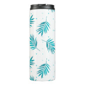 Bouteilles Isothermes Monogramme motif turquoise de palme tropicale feui (Dos)