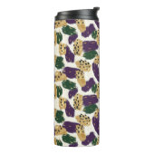 Bouteilles Isothermes Monogramme Motif vert violet or brosses (Tourné sur la gauche)
