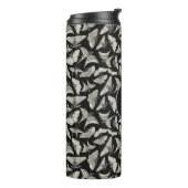 Bouteilles Isothermes Monogramme Noir Beige Moth Motif (Tourné sur la gauche)