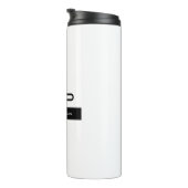 Bouteilles Isothermes Monogramme noir blanc Nom Plaque moderne Simple (Tourné sur la droite)
