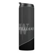 Bouteilles Isothermes Monogramme noir gris artistique moderne (Tourné sur la droite)