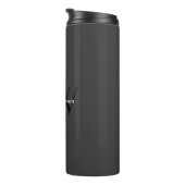 Bouteilles Isothermes Monogramme noir gris élégant (Tourné sur la droite)