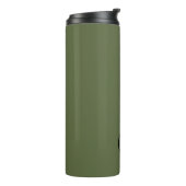 Bouteilles Isothermes Monogramme noir vert olive minimal Voyage Mug (Tourné sur la gauche)