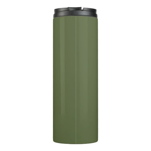 Bouteilles Isothermes Monogramme noir vert olive minimal Voyage Mug (Dos)