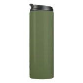 Bouteilles Isothermes Monogramme noir vert olive minimal Voyage Mug (Tourné sur la droite)