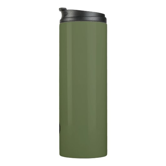 Bouteilles Isothermes Monogramme noir vert olive minimal Voyage Mug (Tourné sur la droite)