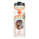 Bouteilles Isothermes Monogramme Nom Boho Arch Multi Photo Fille tendanc (Devant)