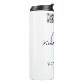 Bouteilles Isothermes Monogramme nom écrivain violet modifier code QR en (Tourné sur la gauche)