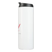 Bouteilles Isothermes Monogramme Nom initial Blanc Rouge Unique Minimali (Tourné sur la droite)