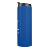 Bouteilles Isothermes Monogramme Nom initial Bleu profond Unique Minimal (Tourné sur la droite)