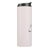 Bouteilles Isothermes Monogramme Nom personnalisé Angel Plumes Clair ros (Tourné sur la gauche)