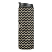 Bouteilles Isothermes Monogramme Or Chevron Argent Classique (Tourné sur la droite)