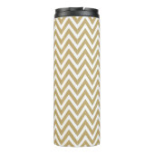 Bouteilles Isothermes Monogramme or et noir Chevron (Dos)