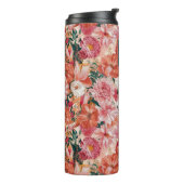 Bouteilles Isothermes Monogramme orange rose floral (Tourné sur la gauche)