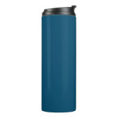 Bouteilles Isothermes Monogramme ou nom blanc simple sur Ocean Blue (Tourné sur la gauche)