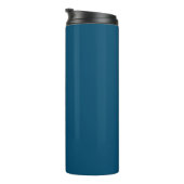 Bouteilles Isothermes Monogramme ou nom blanc simple sur Ocean Blue (Tourné sur la droite)