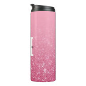 Bouteilles Isothermes Monogramme Parties scintillant rose chic (Tourné sur la droite)