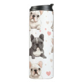 Bouteilles Isothermes Monogramme Personalized Adorable French Bulldog (Tourné sur la gauche)