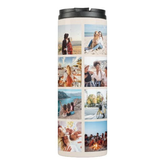 Bouteilles Isothermes Monogramme Personnalisé 16 Photo Collage (Dos)