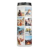 Bouteilles Isothermes Monogramme Personnalisé 16 Photo Collage (Dos)