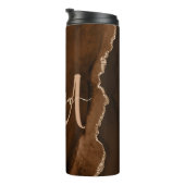 Bouteilles Isothermes Monogramme personnalisé Brown chic Parties scintil (Tourné sur la droite)