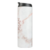Bouteilles Isothermes Monogramme personnalisé en marbre rose (Tourné sur la droite)