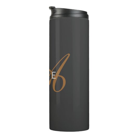 Bouteilles Isothermes Monogramme plat tendance Nom initial (Tourné sur la droite)