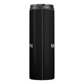 Bouteilles Isothermes Monogramme professionnel moderne noir et blanc (Dos)