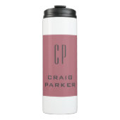 Bouteilles Isothermes Monogramme professionnel moderne Rose clair or bla (Devant)