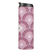 Bouteilles Isothermes Monogramme Radiant Rose Dusky Rose Dot Mandala (Tourné sur la droite)
