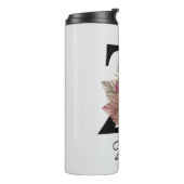 Bouteilles Isothermes Monogramme Rose Boho Girl Floral Initial Z (Tourné sur la gauche)