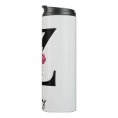 Bouteilles Isothermes Monogramme Rose Boho Girl Floral Initial Z (Tourné sur la droite)