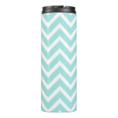 Bouteilles Isothermes Monogramme rose chevron bleu clair tendance (Dos)