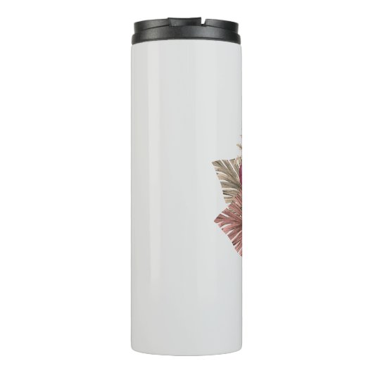 Bouteilles Isothermes Monogramme rose Floral initial O (Dos)