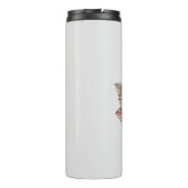 Bouteilles Isothermes Monogramme Rose Floral Initiale R (Dos)