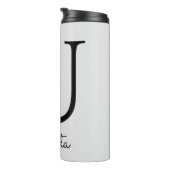 Bouteilles Isothermes Monogramme rose Floral U initial (Tourné sur la droite)