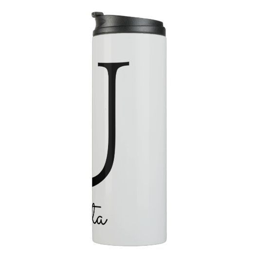 Bouteilles Isothermes Monogramme rose Floral U initial (Tourné sur la droite)