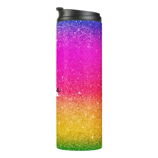 Bouteilles Isothermes Monogramme rose jaune Arc-en-ciel (Tourné sur la droite)