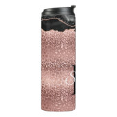 Bouteilles Isothermes Monogramme Rose Léopard Or Et Marbre Noir (Tourné sur la gauche)