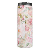 Bouteilles Isothermes Monogramme Rose or bleu rose Aquarelle Florale (Dos)