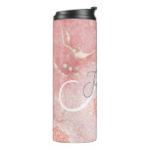 Bouteilles Isothermes Monogramme rose Parties scintillant rose (Tourné sur la gauche)