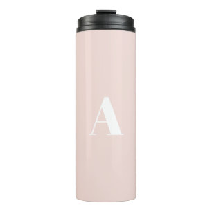 Bouteilles Isothermes Monogramme rose vif blanc chic