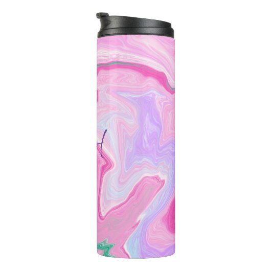 Bouteilles Isothermes Monogramme rose, violet, Mint vert Marbre Art (Tourné sur la droite)