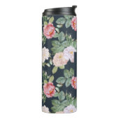 Bouteilles Isothermes Monogramme Roses roses Papillons gris foncé person (Tourné sur la gauche)