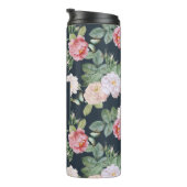 Bouteilles Isothermes Monogramme Roses roses Papillons gris foncé person (Tourné sur la droite)